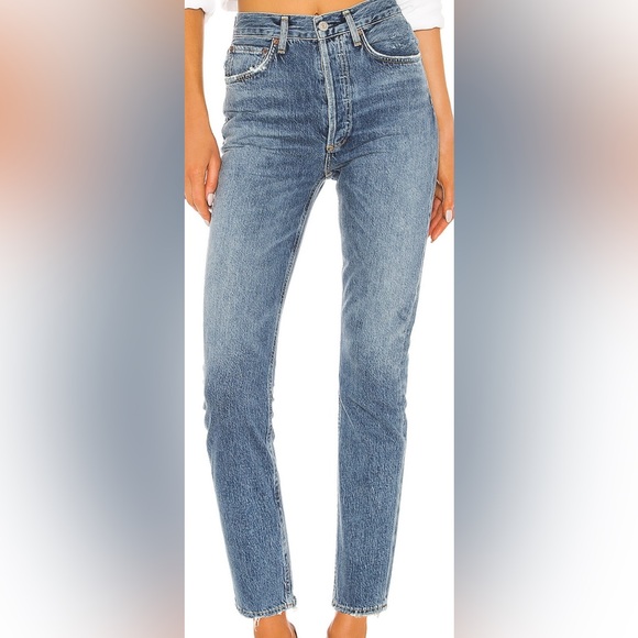 Agolde Riley Jeans in Frequency - Picture 1 of 2